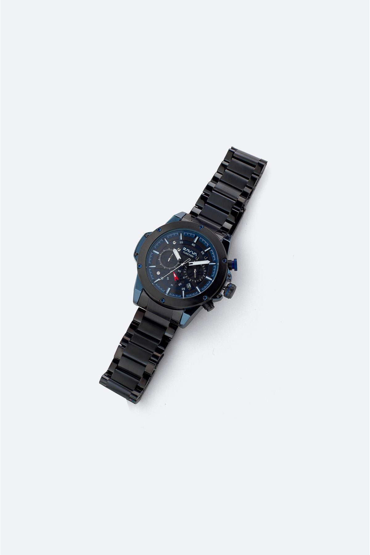 Men's Navy Blue-Antrasite Metal Clock B009024