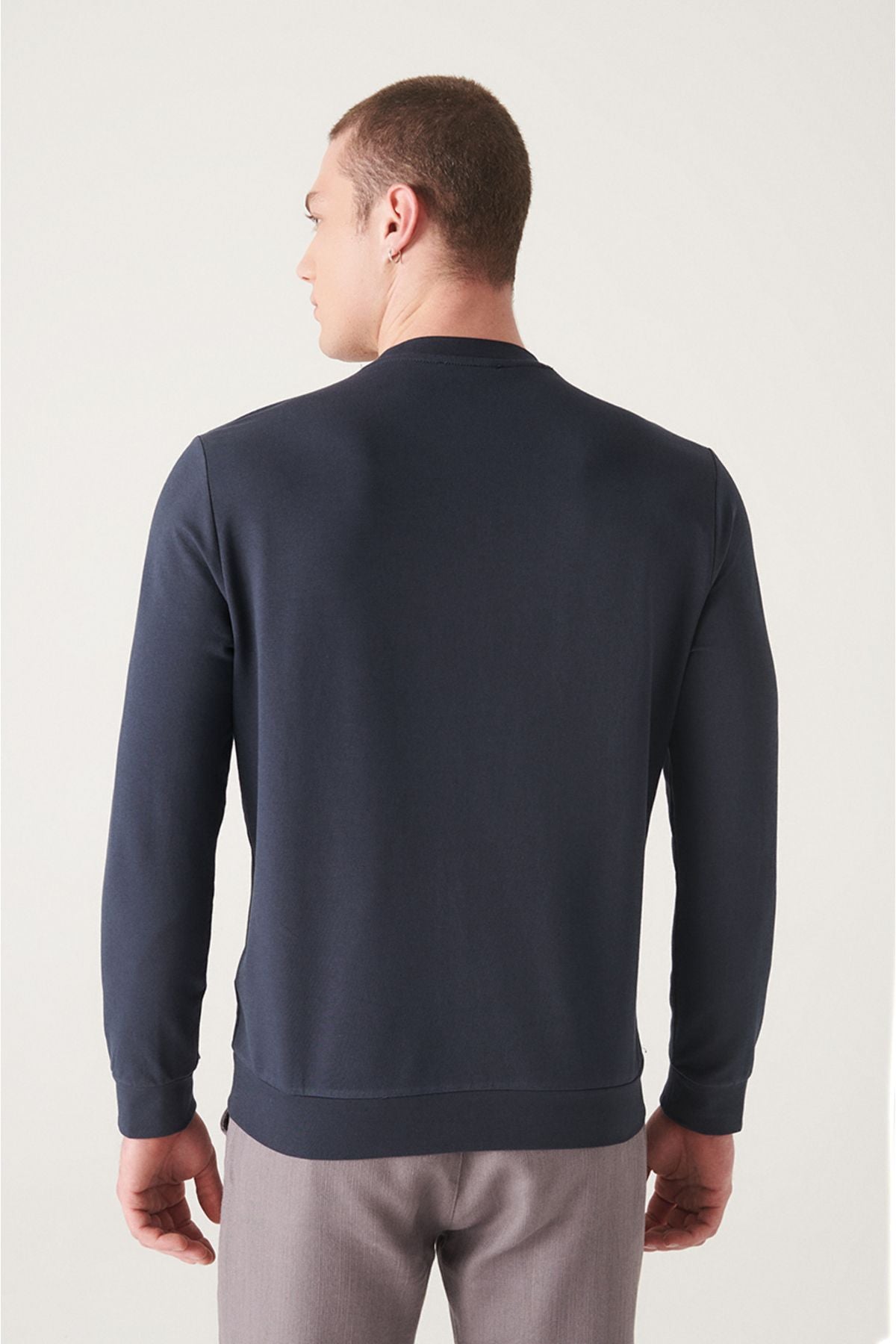 Men's Navy Bicycle Cotton Cotton Cotton 2 Triple Sweatshirt E001200