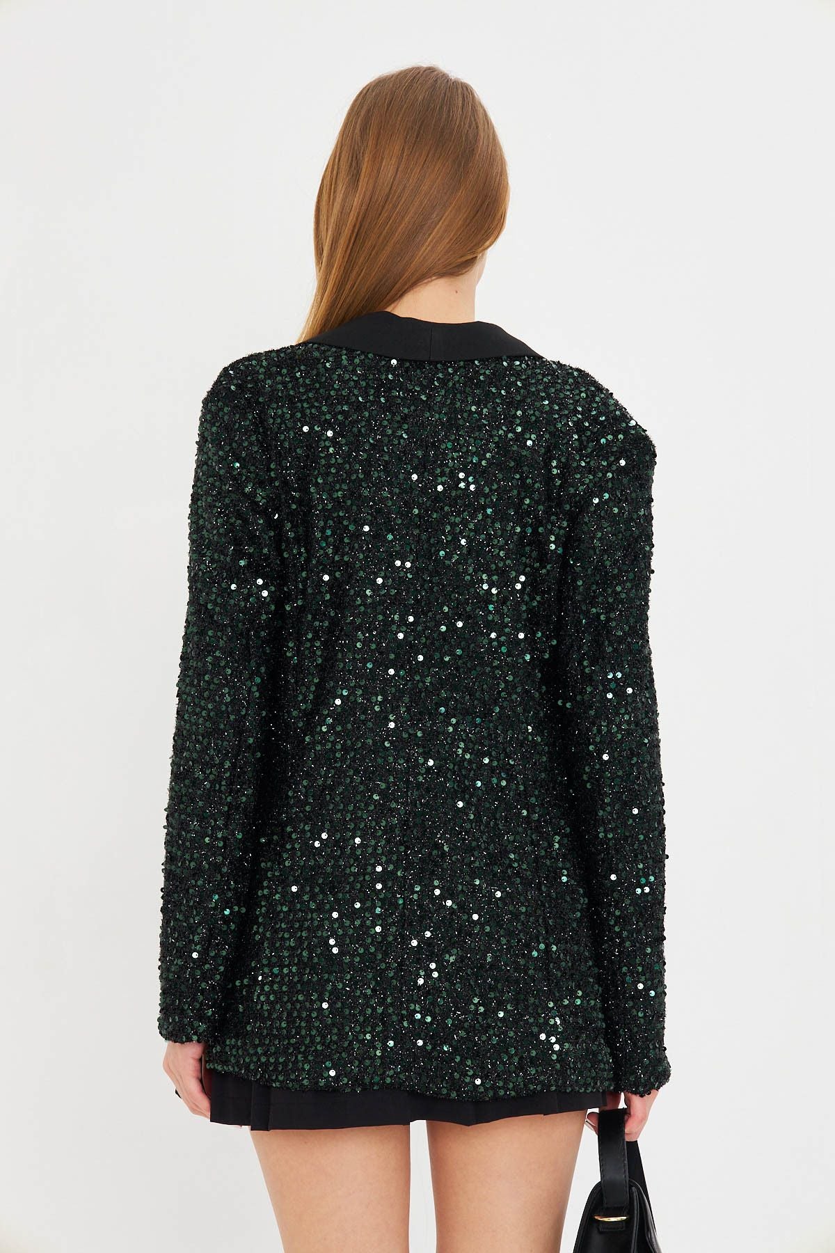 Female Emerald Shawl Yaka Paper Payet Jacket ARM-24K001052