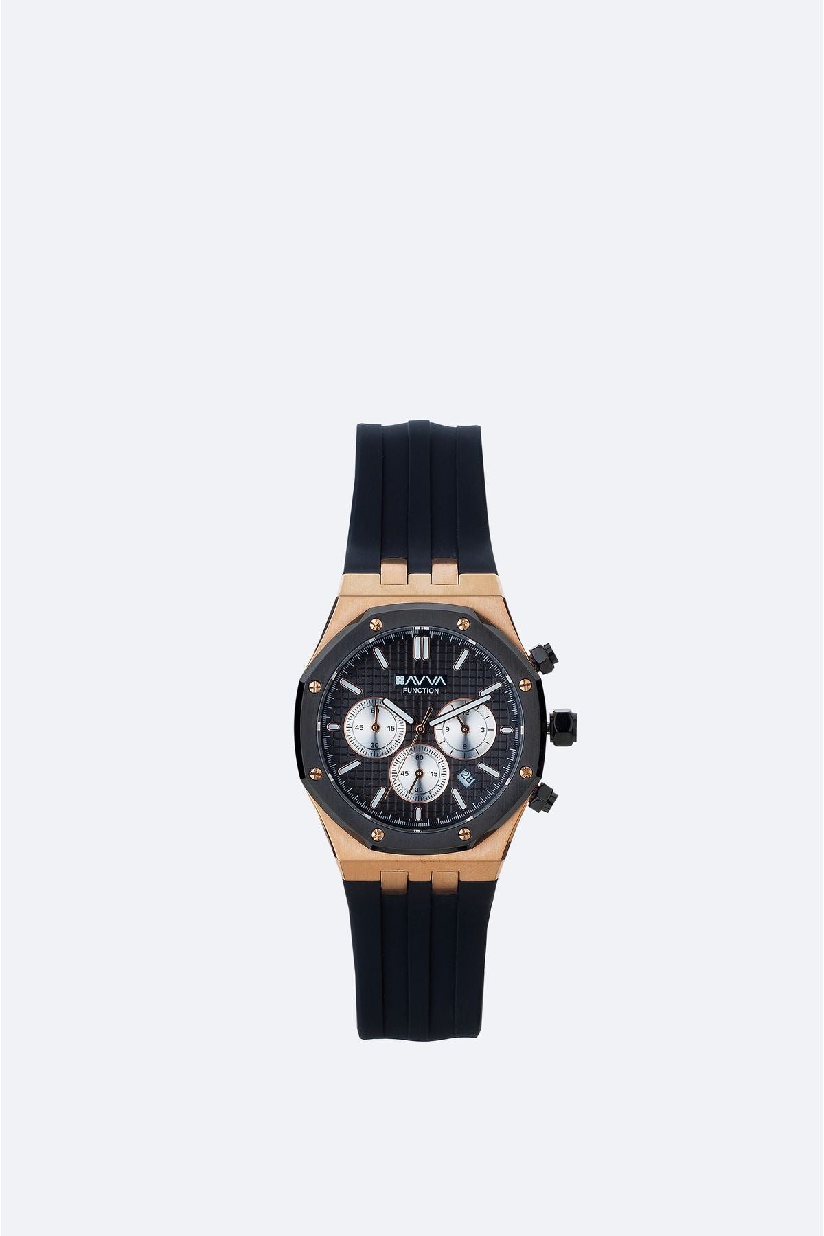 Men's black silicone clock B009027