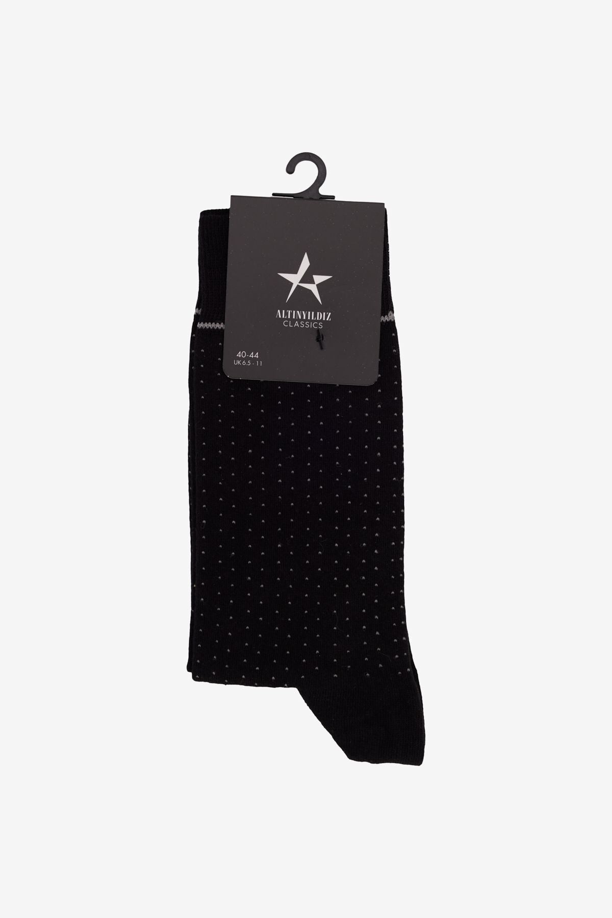 Men's black-gray patterned bambulu socket socks