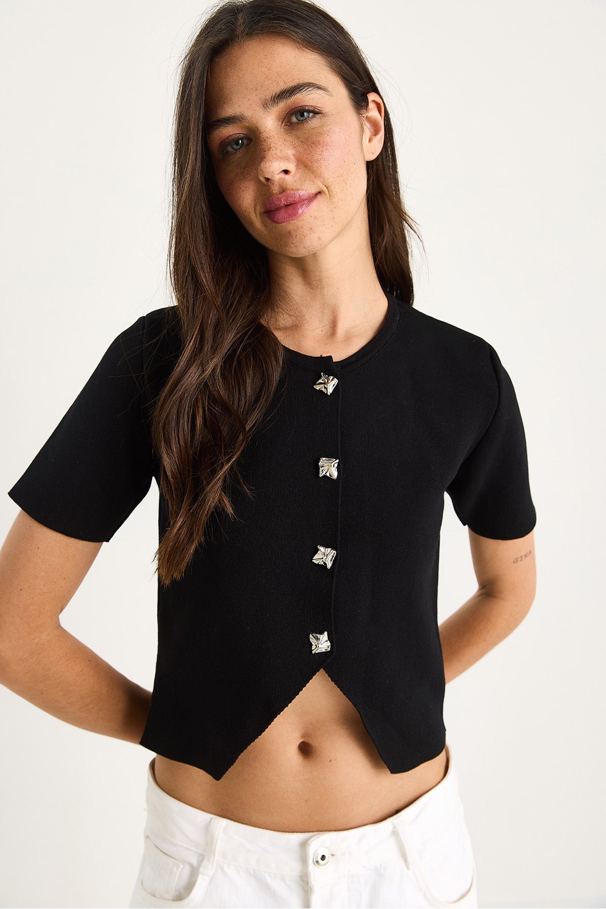 Women's Stylish Button Detailed Knitwear Cardigan 20251043