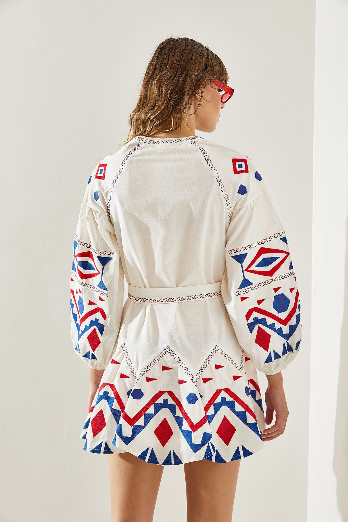 Female Embroidery Embroidered Ruffle Skirt Mini Dress 60251315