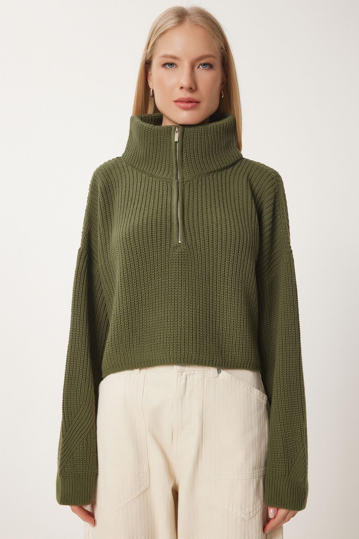 WOMEN KHAKI FISHER FISHER YAKA KNIT Kazakh MX00124