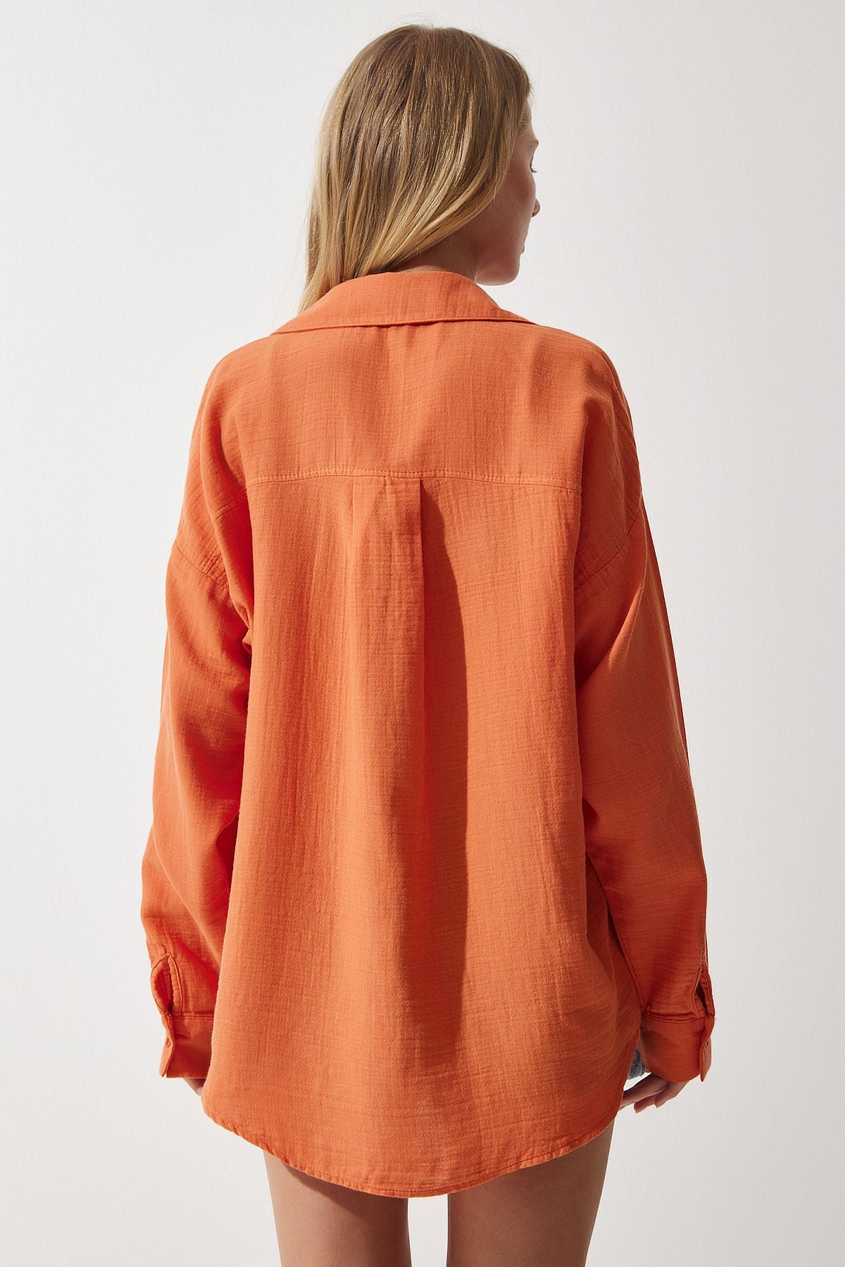 Female Oranj Pocket Oversize Müslin Shirt MX00150