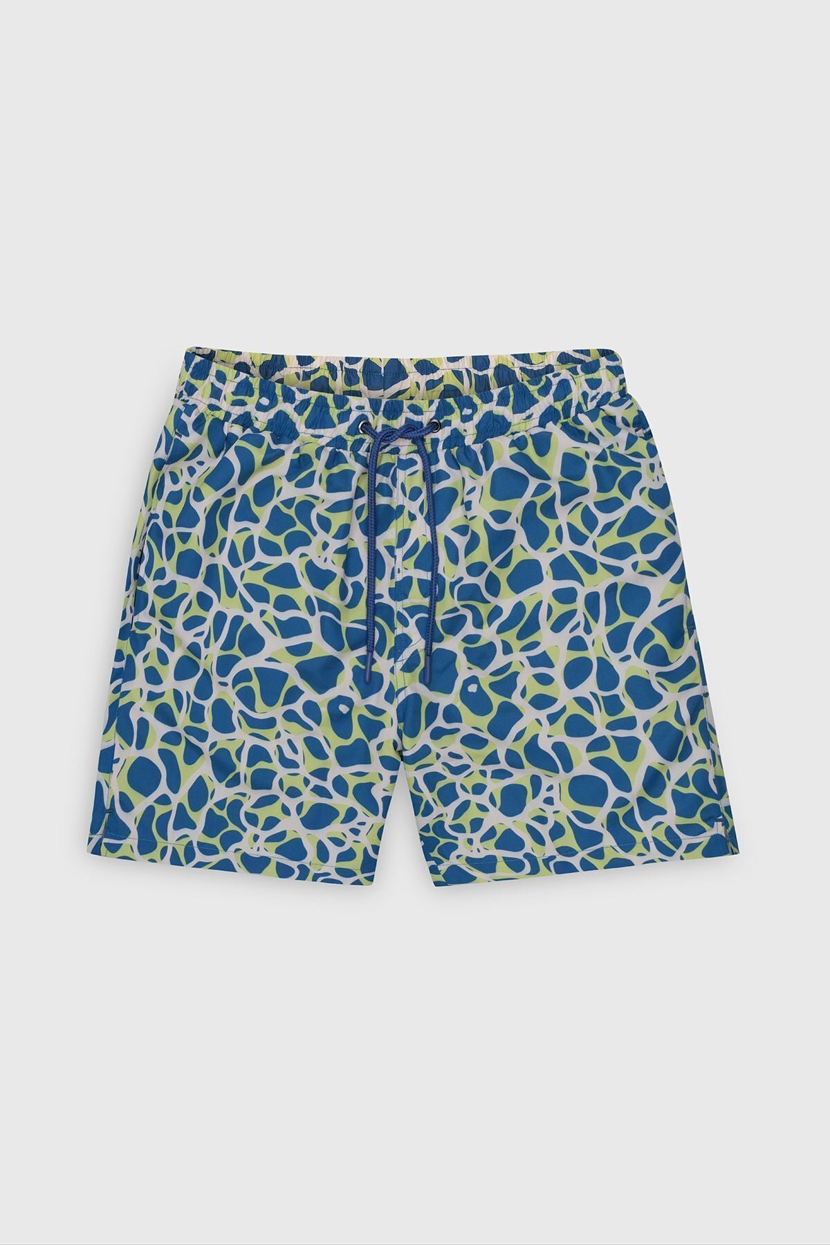 Men's navy blue-green standard Fit Normal Normal Cutting Fast Drying Swimwear Sea Short