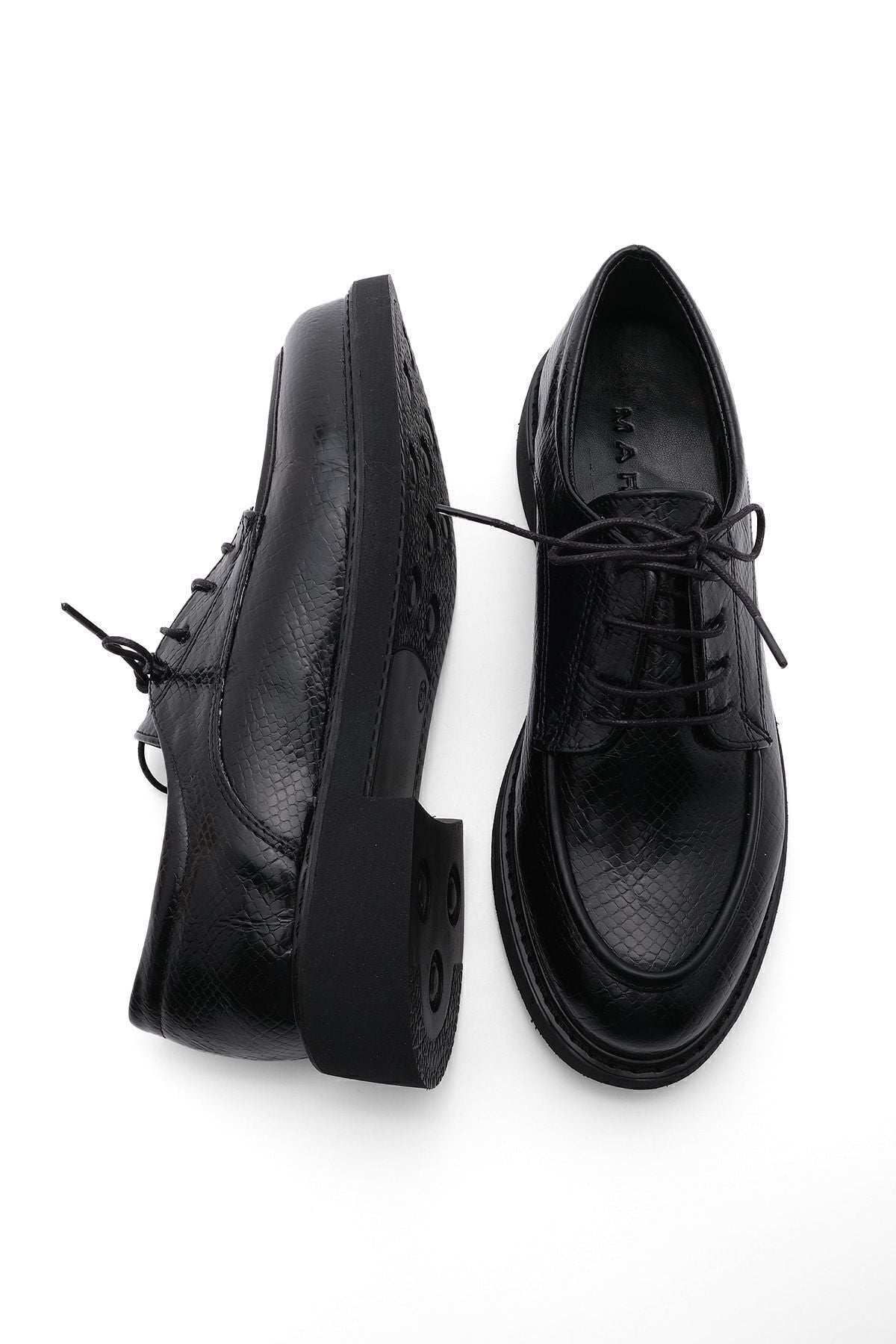 Woman Oxford Shoe Lacked Masculine Daily Shoes Nesan Black