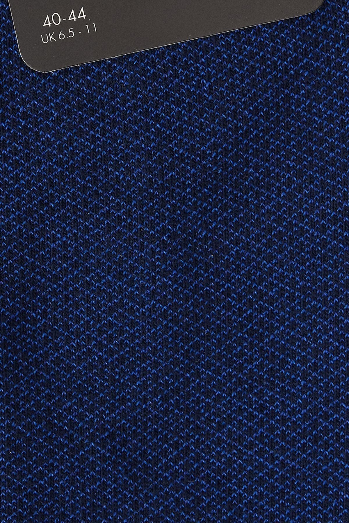 Men's navy blue-blue patterned cotton socket socks