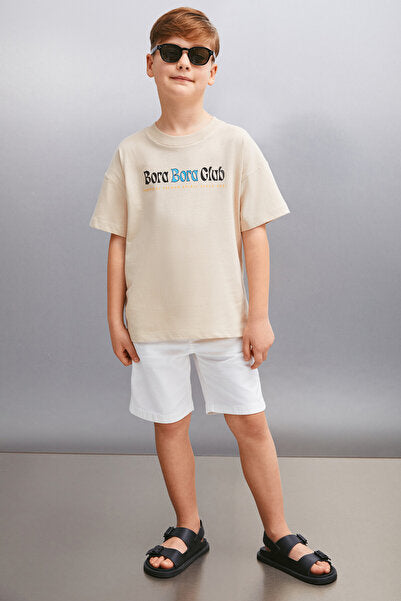 ZANIS Erkek Bej T-Shirt