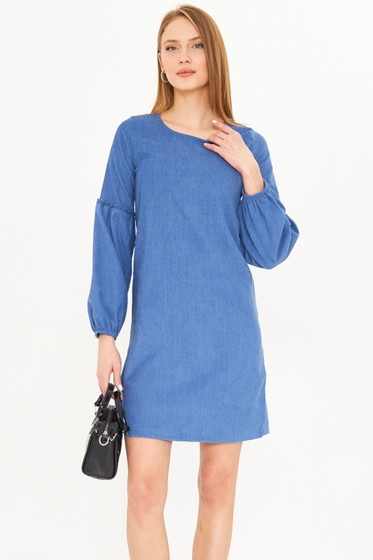 WOMEN'S INDIGO BLANT BALLOON VADIA DRESS ARM-20K001107