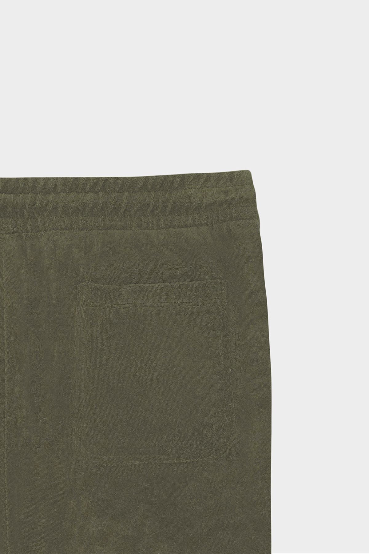 Male Khaki Standard Fit Normal Cut Towel Shorts