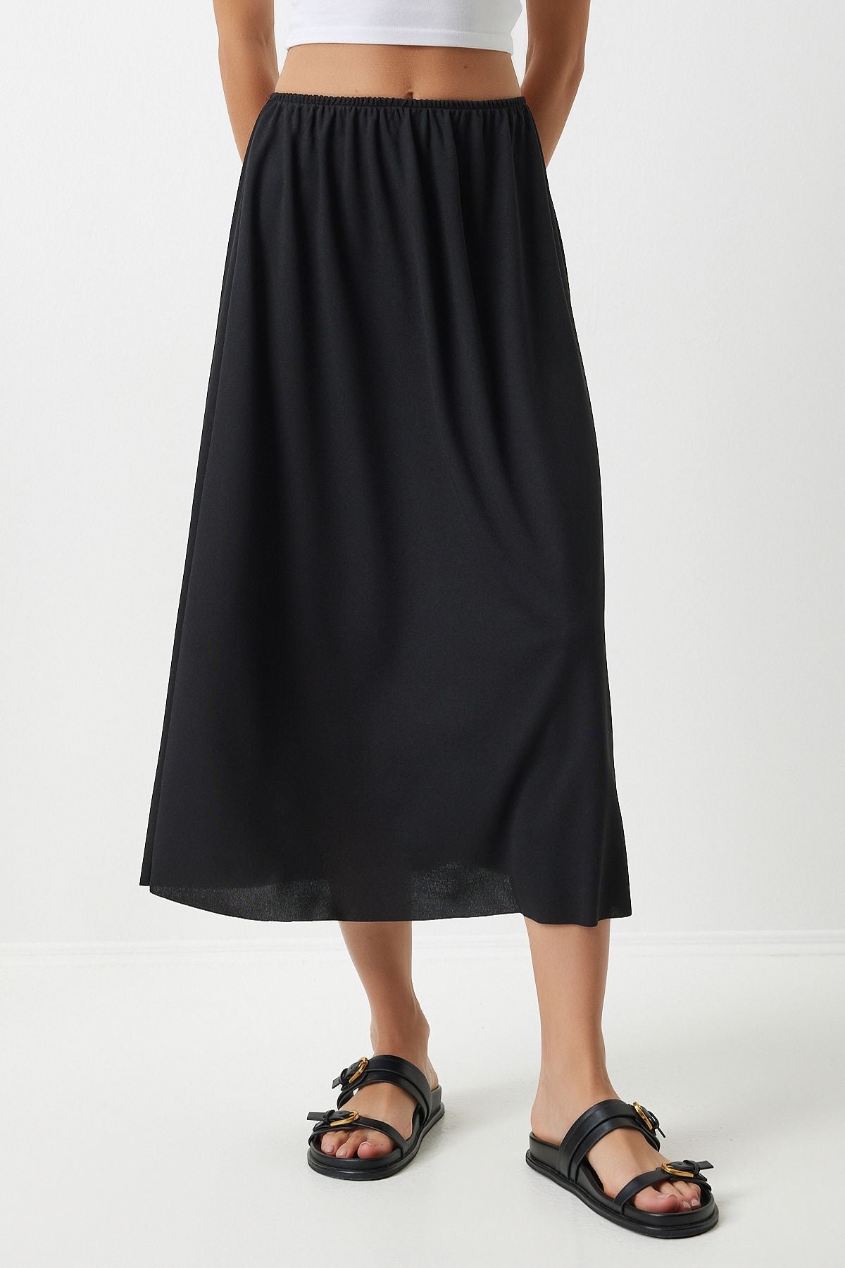 Female Black Waist Lining Skirt ZH00036