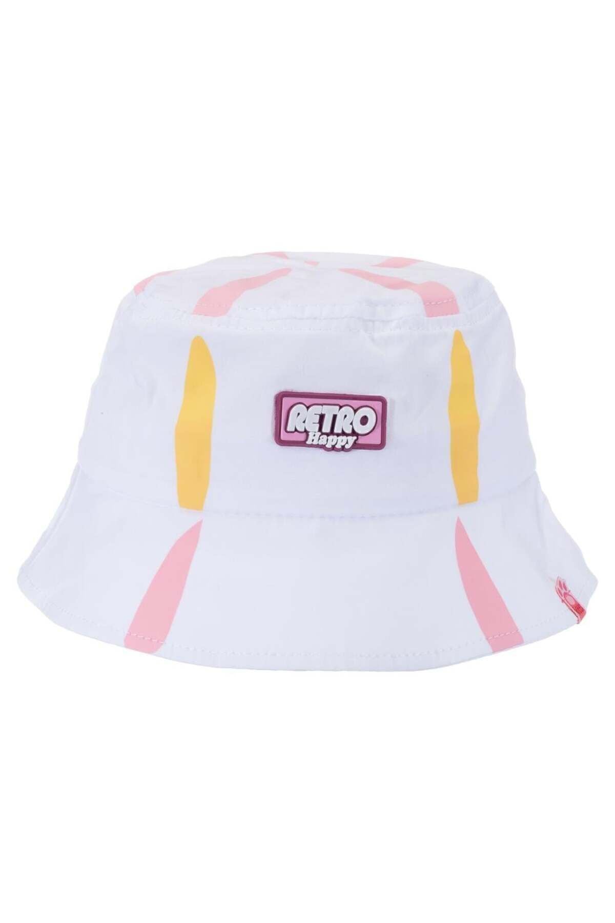 Retro Switchy Girl Feder Hat 4-8 Years White