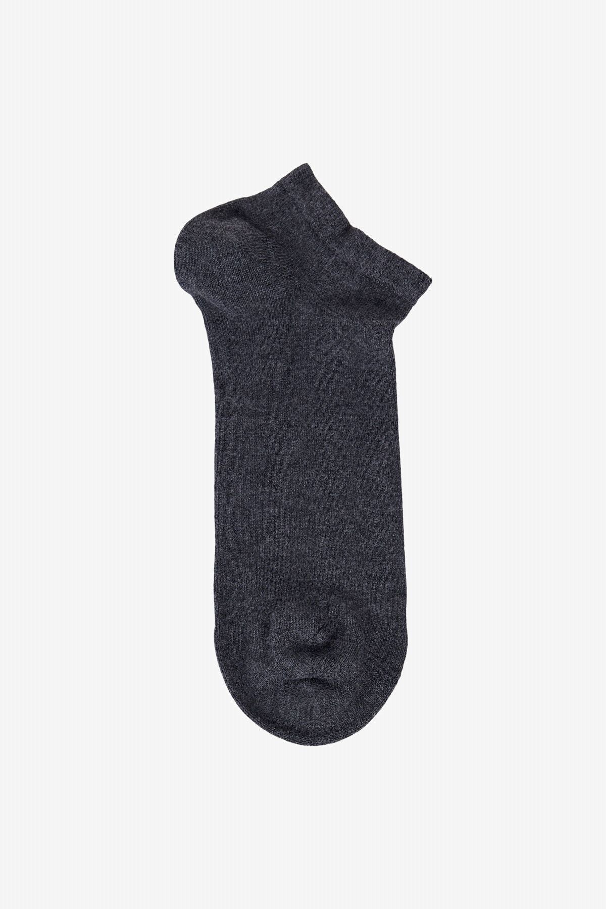 Men's anthracite-gray 3-pack booties socks
