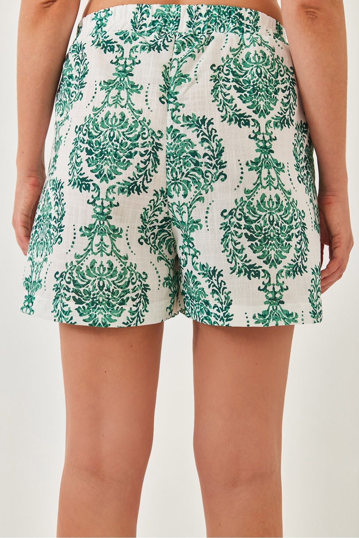 Women's tropical patterned weaving shirt shorts upset team 60255 60271035