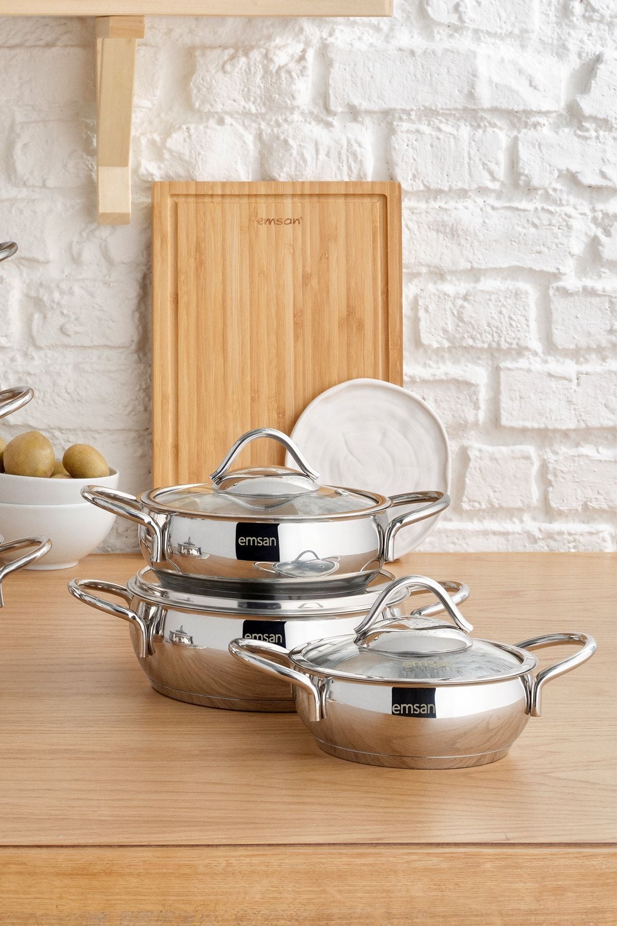 Cemre Induction Based 6 Piece Steel Sahan Set