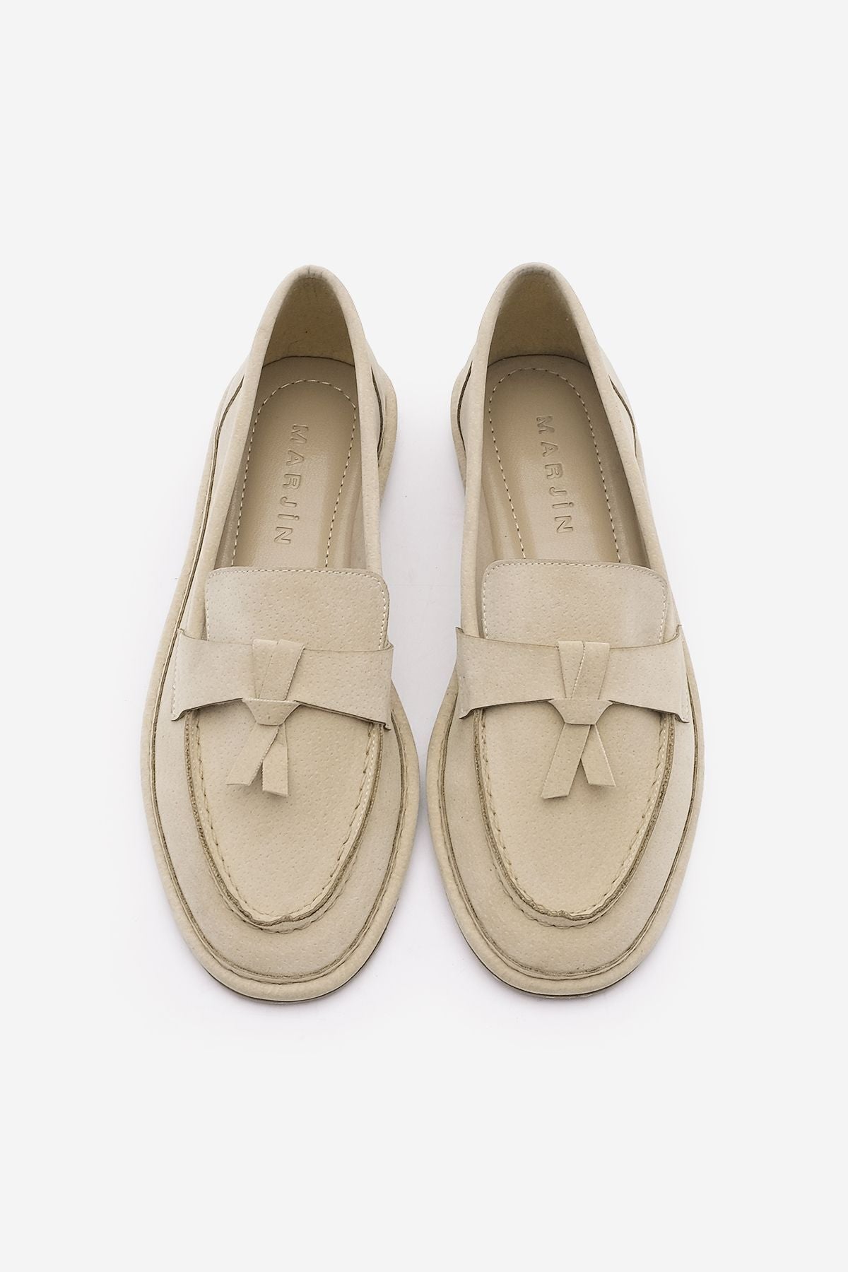 Woman Loafer Foldable Daily Shoes Kostav Beige