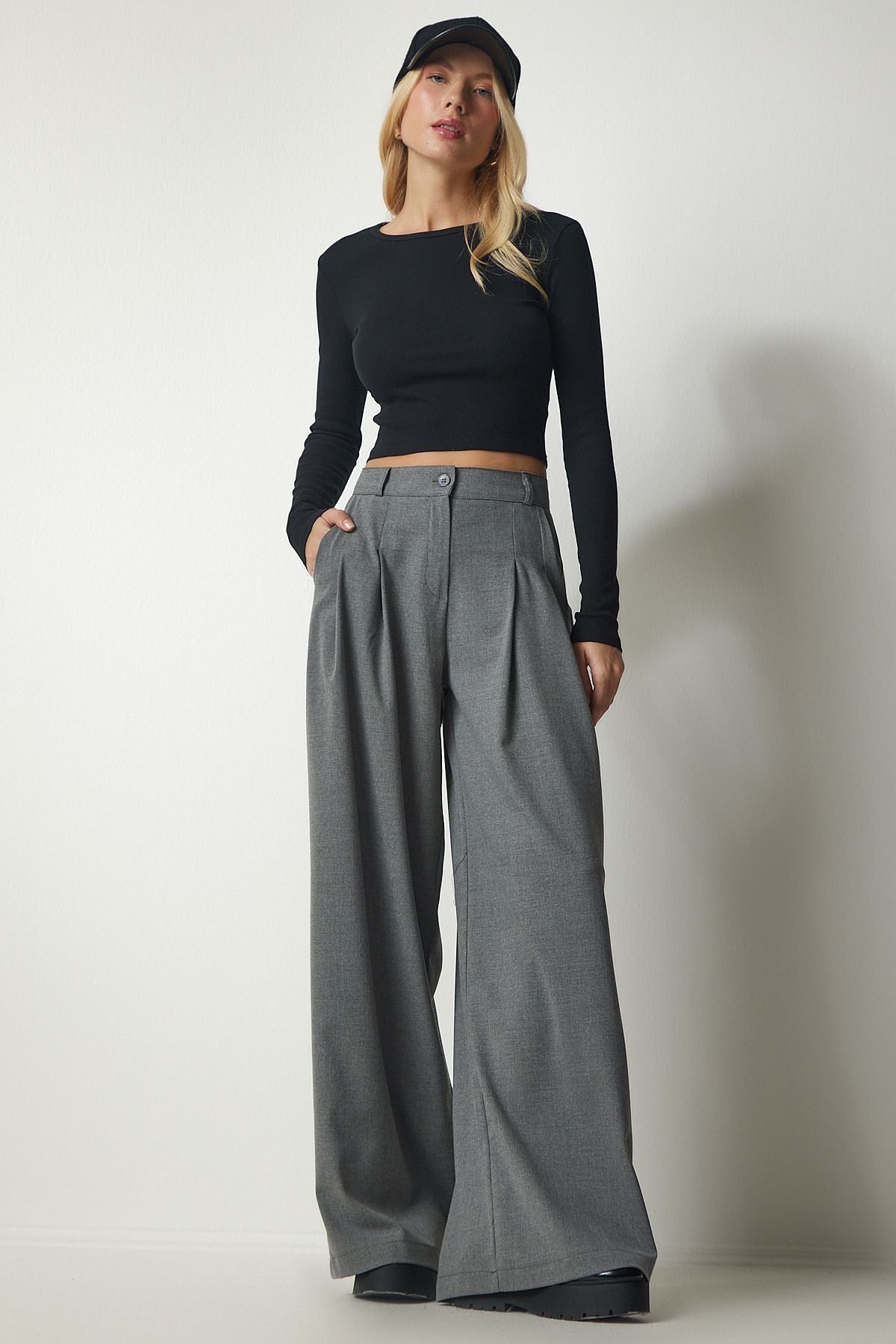 Women with Gray Parts Plenty of Paça Trousers FN03108