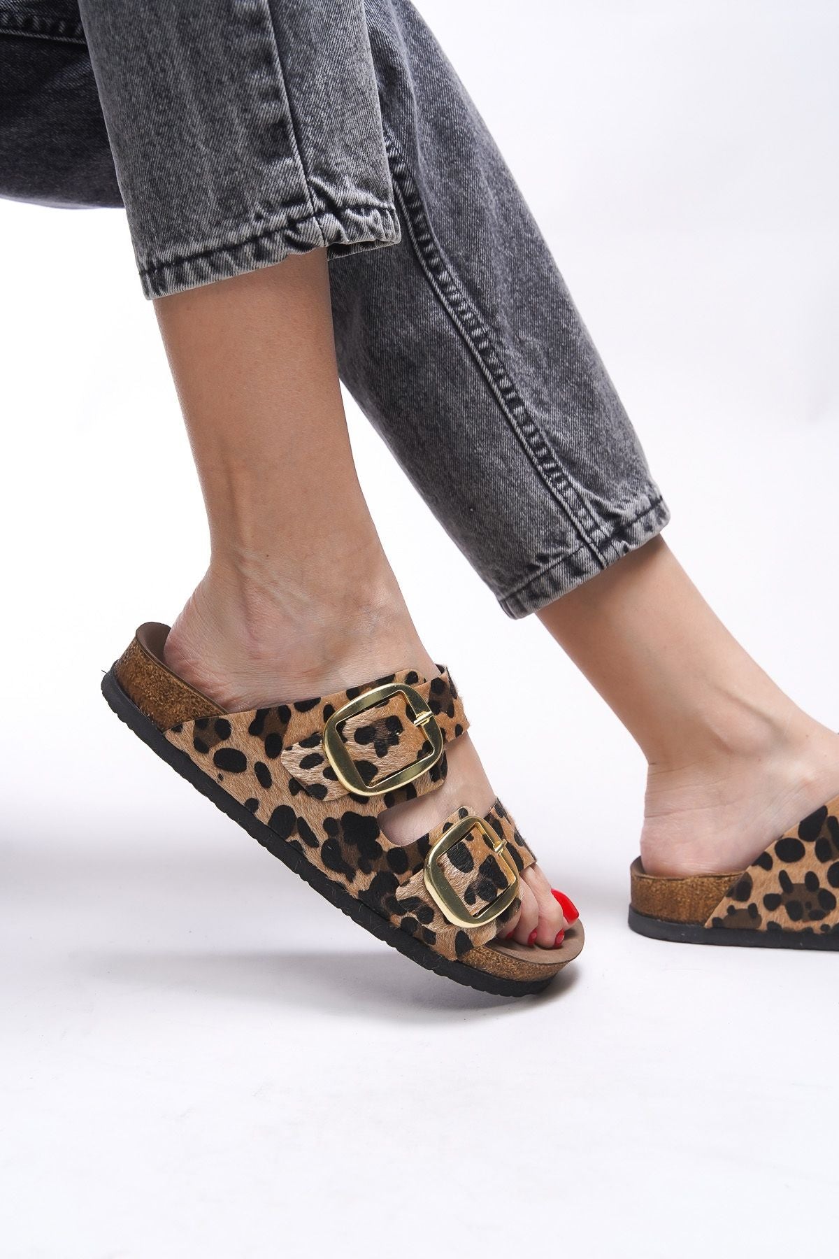 VYLSULA WOMEN DOUBLE TOKALI Slipper 0012602 Leopard