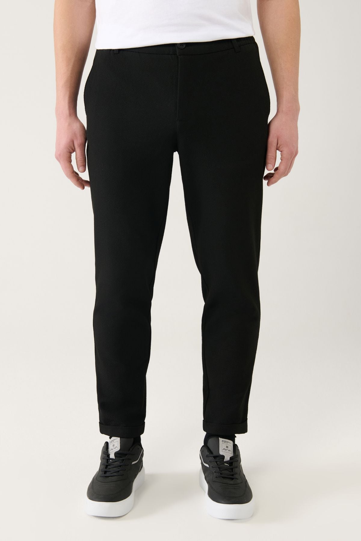 Men's Black Side Waist Waithful Chino Pants B003033