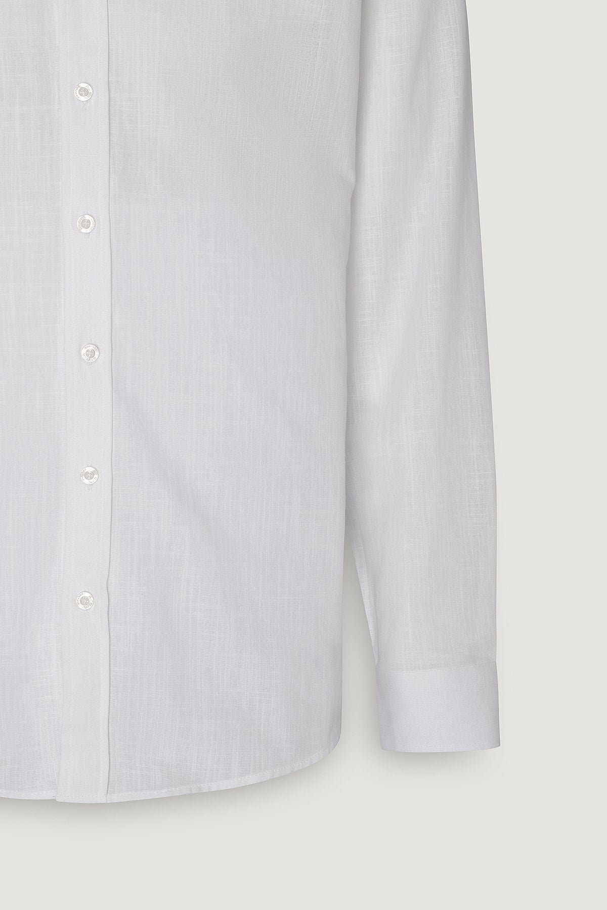 Men's White Comfort Fit comfortable cut hidden button collar 100 %cotton pennant shirt