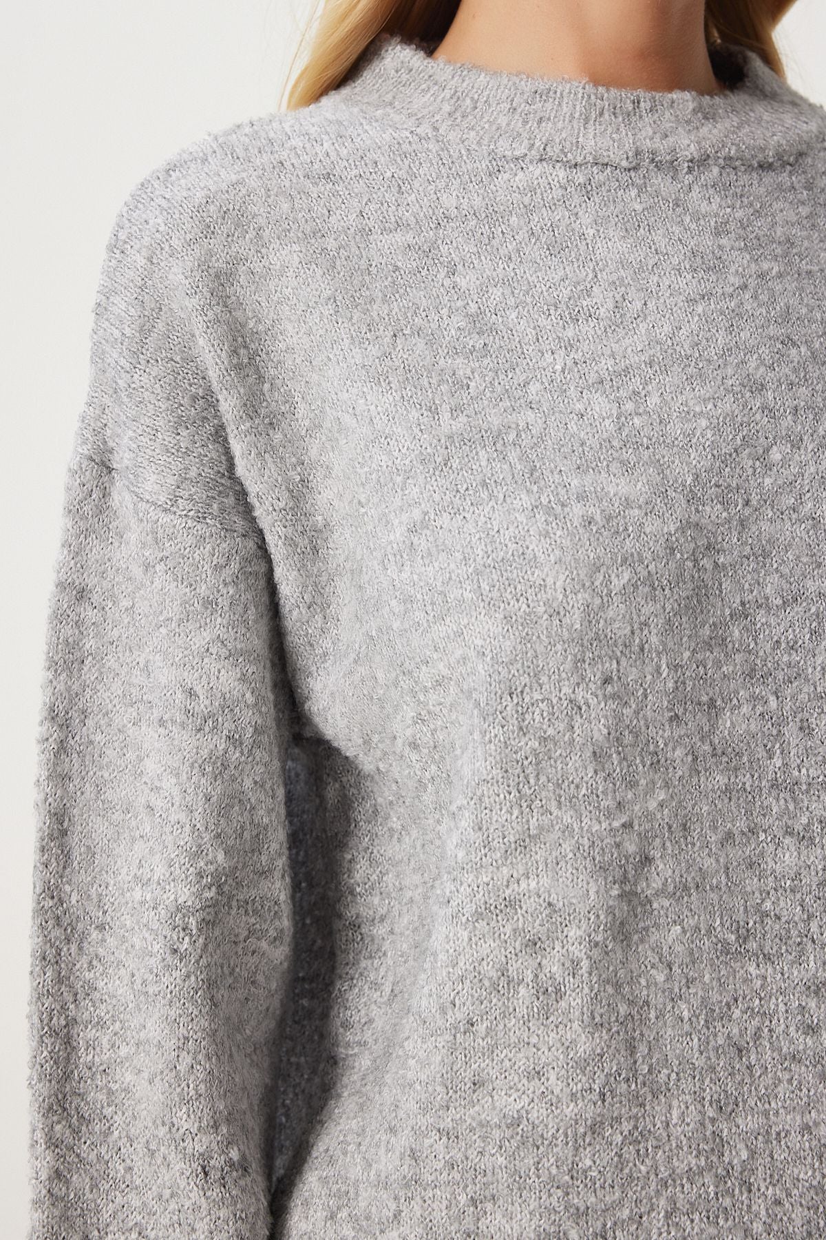 WOMEN GRAY GRAY ROAD Mold Knitwear Sweater FN03337