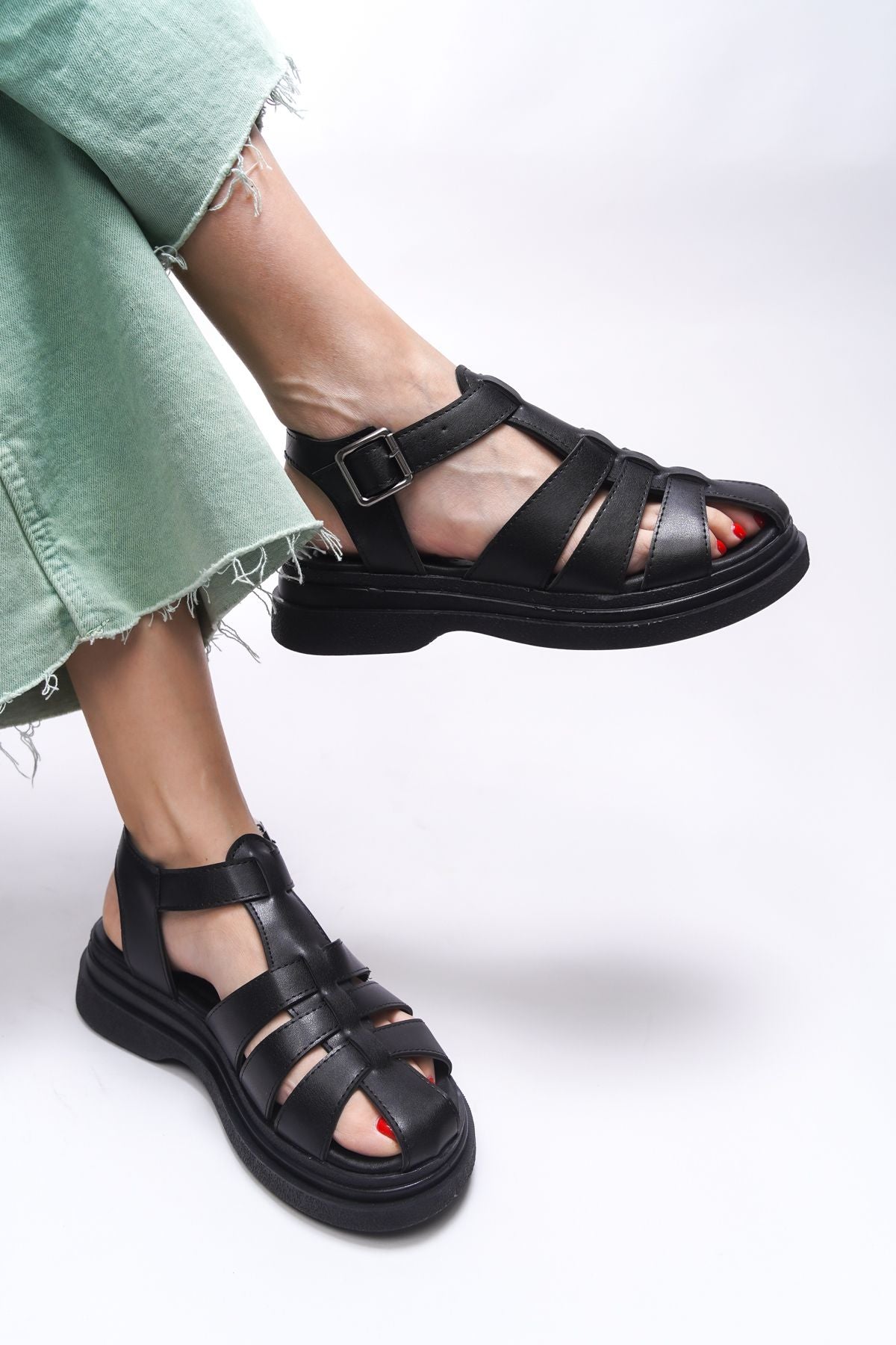 Rellynthi Women's Sandals 0012700 Black Skin