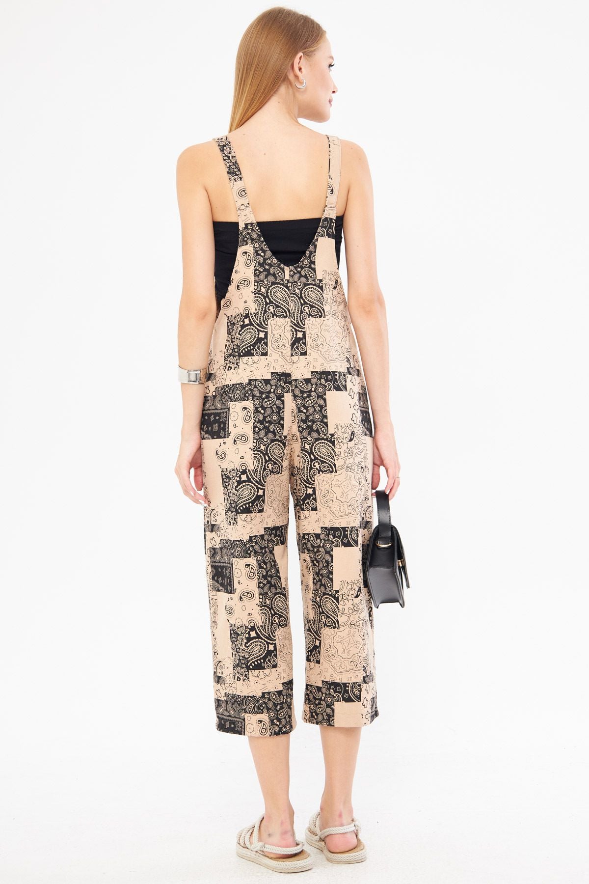 Female Beige Patterned Gardener Tulum Arm-24Y001106