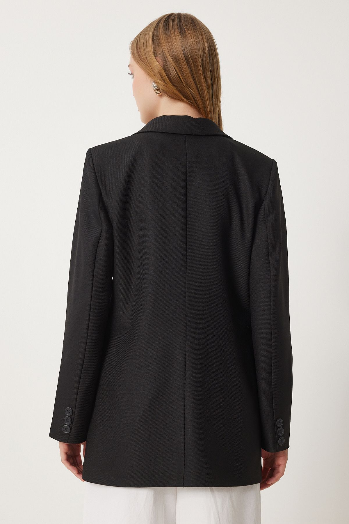 WOMEN BLACK WATCHING BLAZER JACKET HL00005