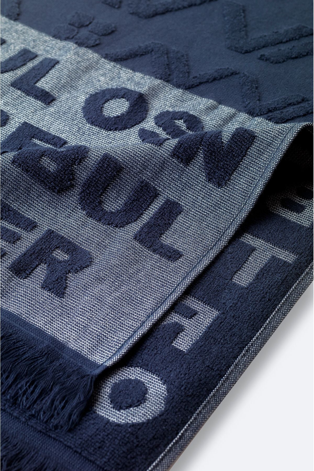 Men's Navy Blue 100 %Cotton Soft High Water Absorption Beach Towel A41y8202