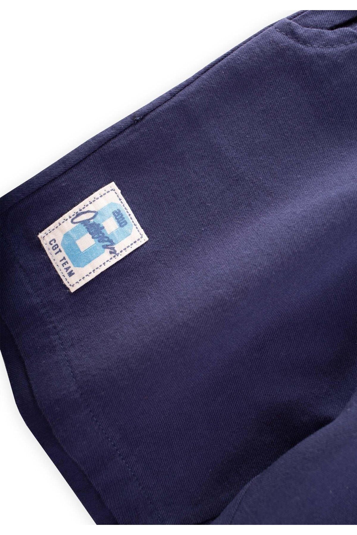 Label detailed flannel capri 1-7 years old navy blue