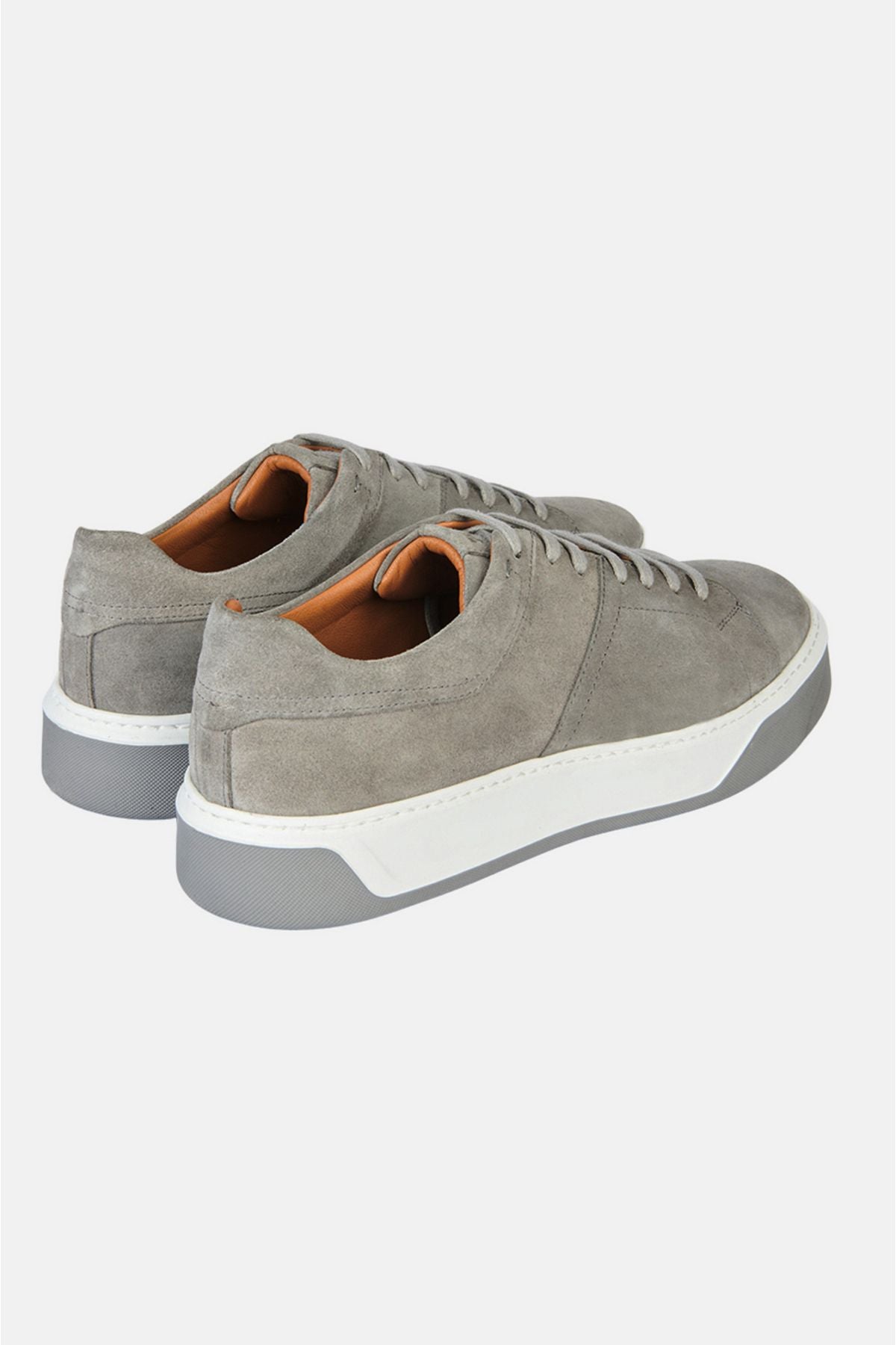 Men's Gray 100 %Leather Lace Flexible Base Casual Shoes A32Y8007