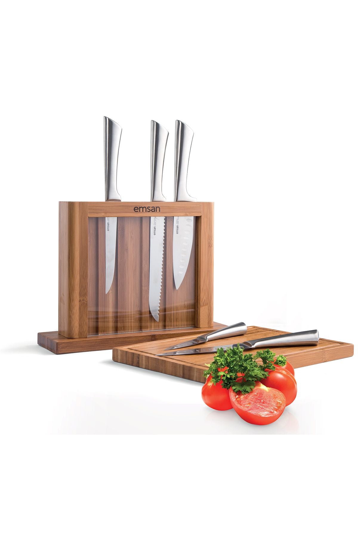 Matrix 7 Piece SND Cutting Tahtali Knife Set Stainless (Cutting Board Gift)