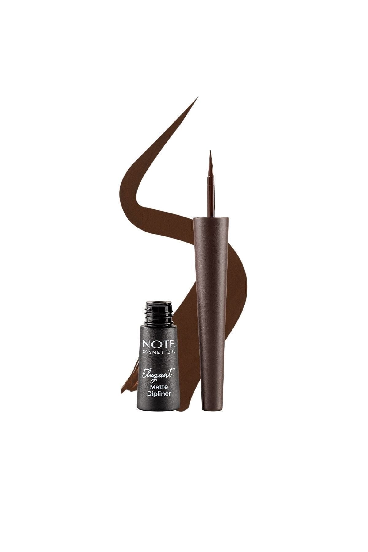 Elegant Matte Dipliner Waterproof Suya Dayanıklı - 02 Coffee Brown - Kahverengi