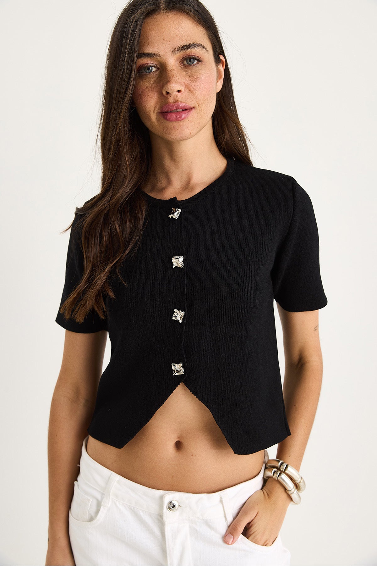 Women's Stylish Button Detailed Knitwear Cardigan 20251043