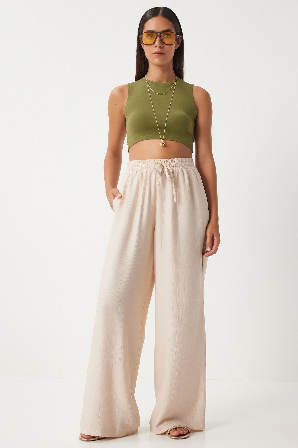 Female cream plenty of trousers dp00206
