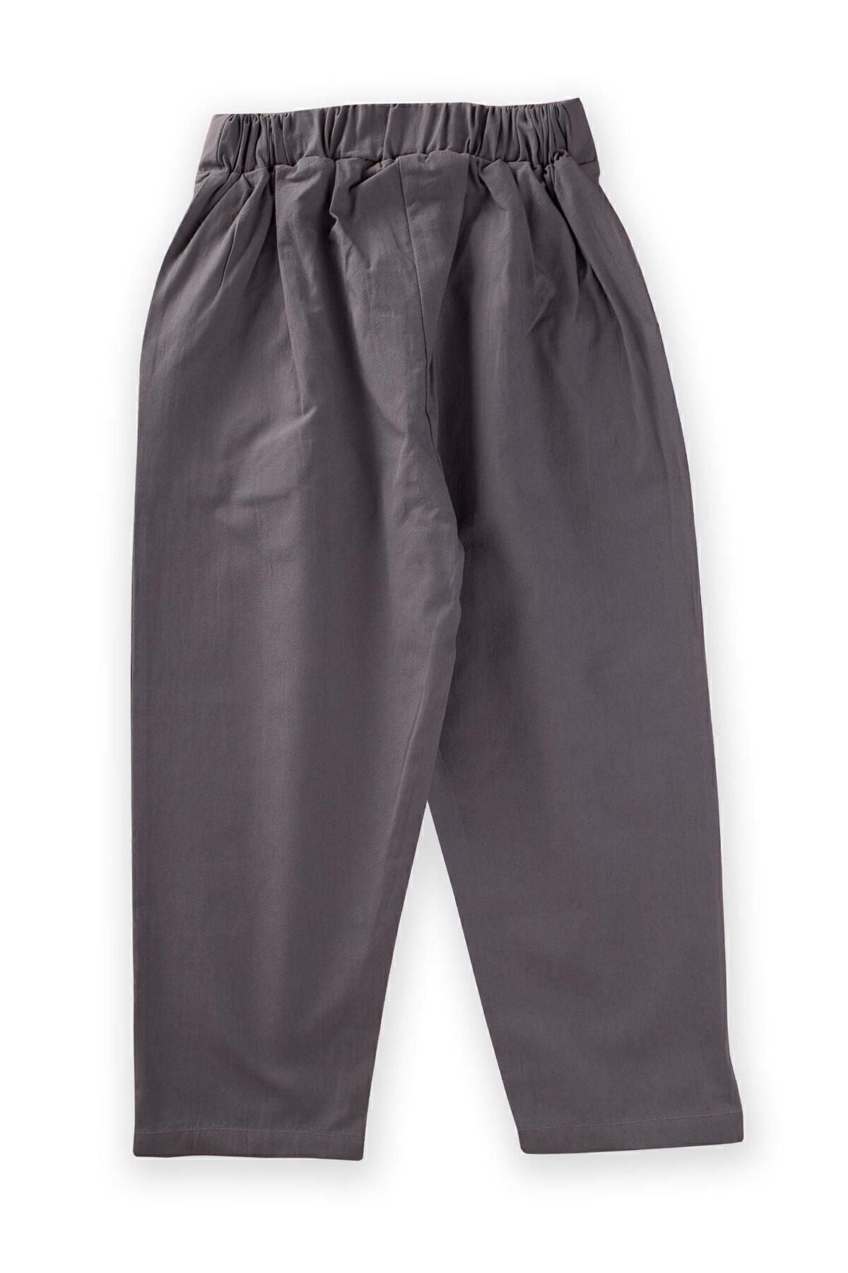 Pleated Boyfriend Pants 2-8 Age Gray