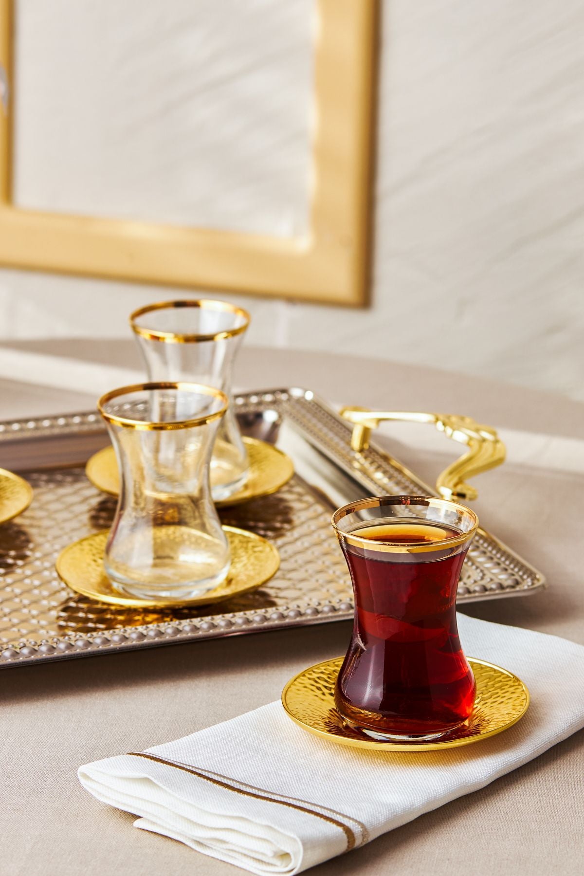 Nigar tray 13 pieces tea set 150 ml