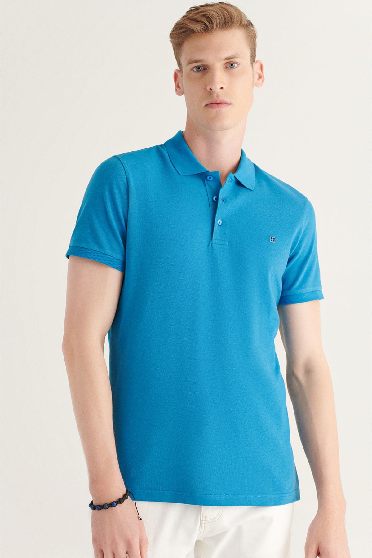 Men's dark blue 100 %cotton cool, Polo Yaka T-shirt E001004