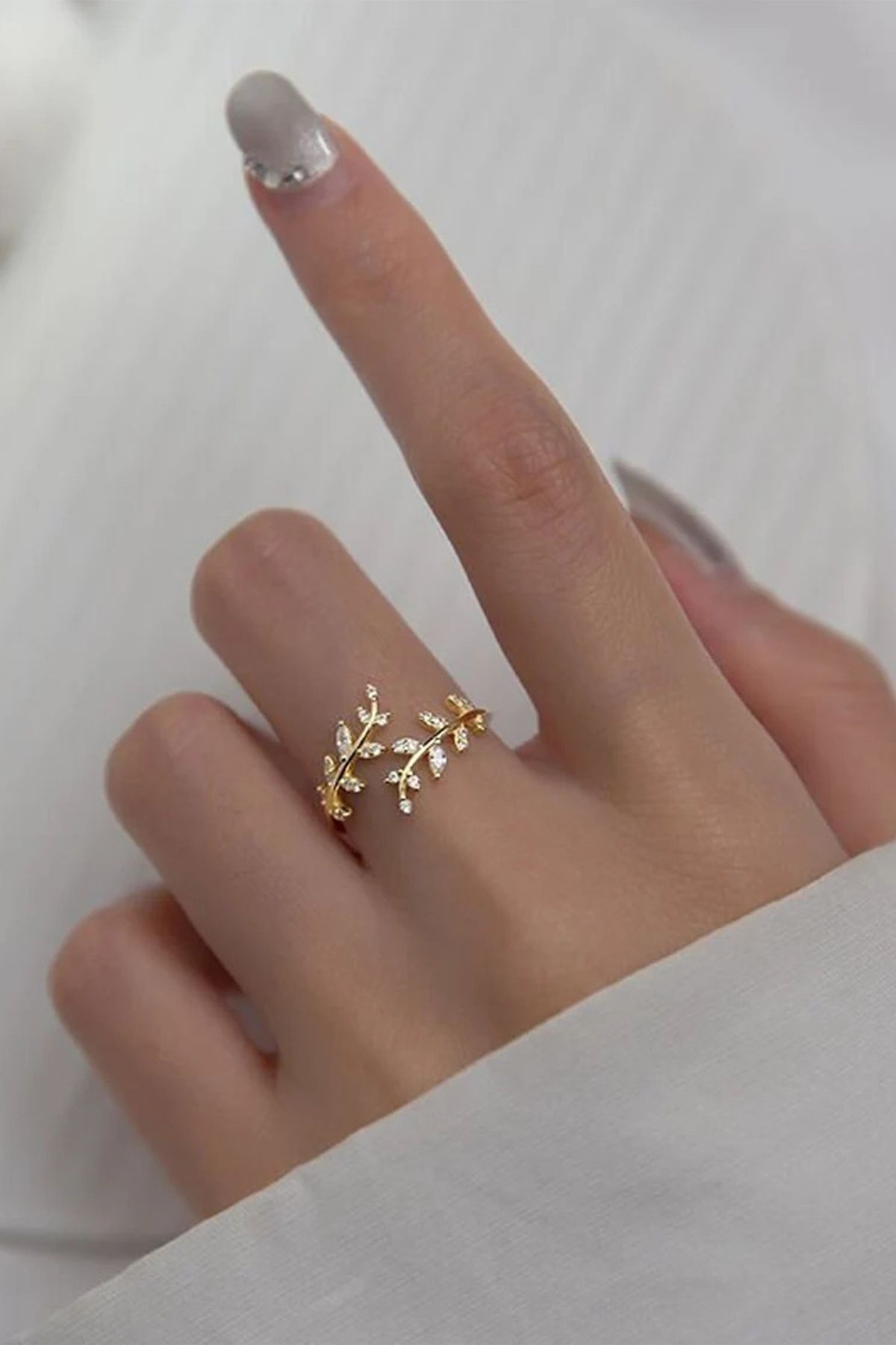 Acacia Flower 14k Gold Coating Women Ring