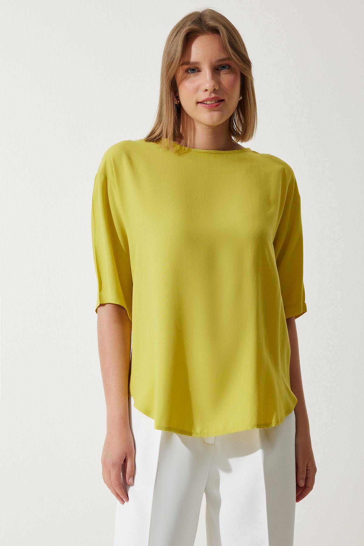 Female Fat Green Bicycle Collar Casting viscose blouse RC00152