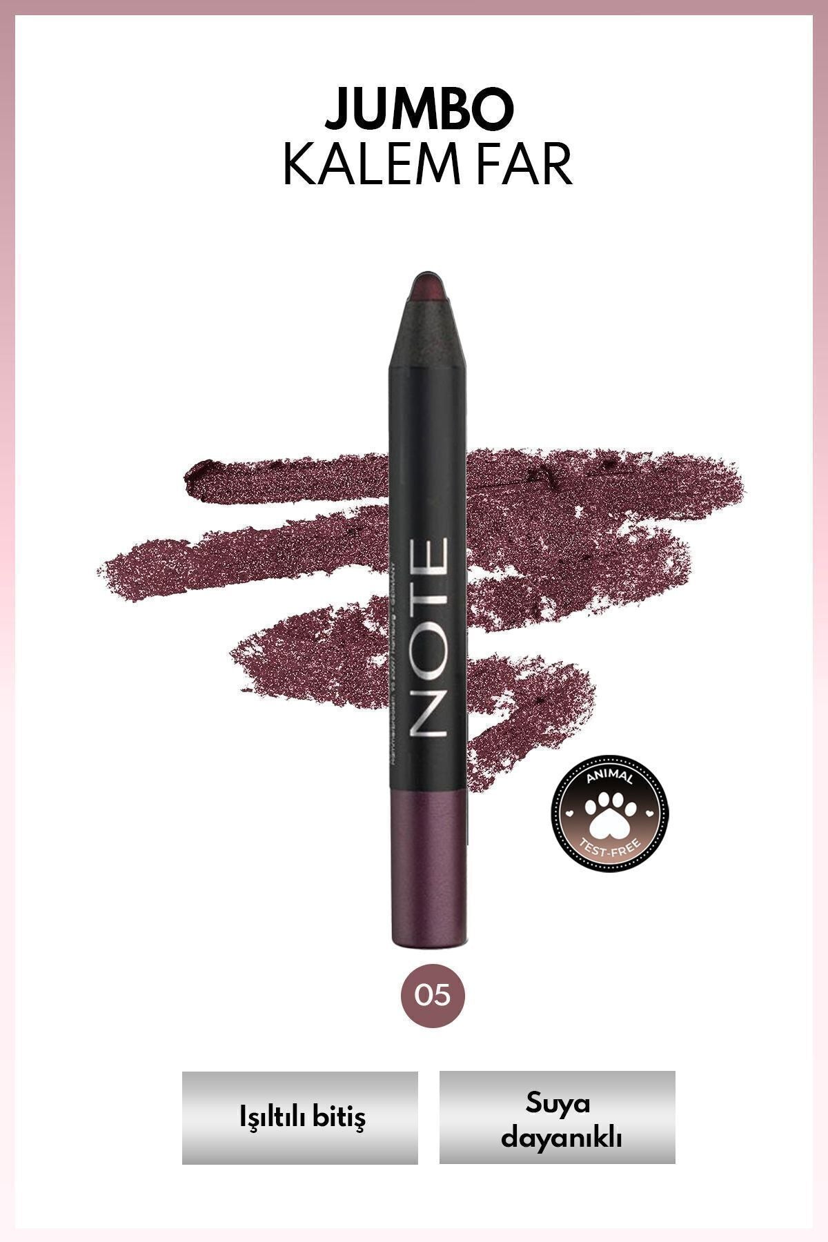Jumbo Eyeshadow Pencil Waterproof Sparkling Water Resistant Pen Falcor 05 Purple - Purple