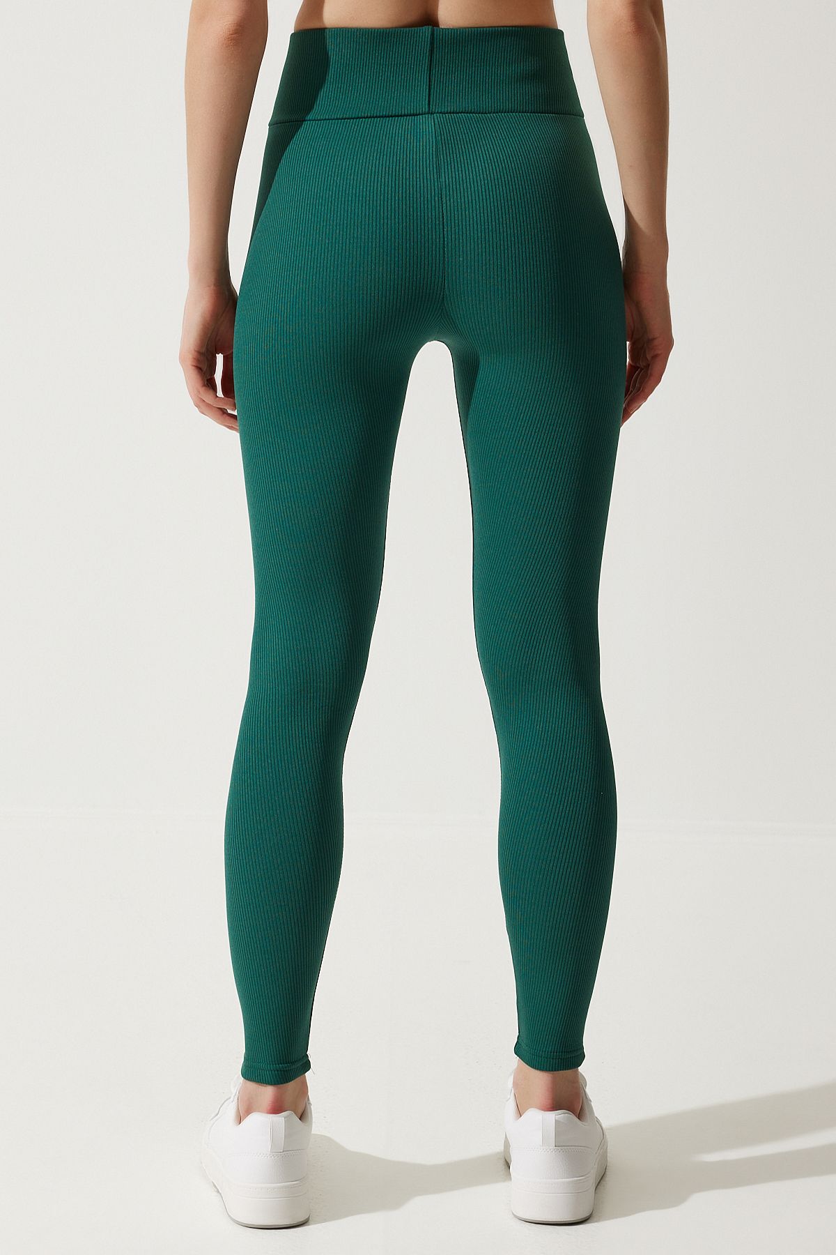Female Green High Waist Wick Knitting Tights ZV00208