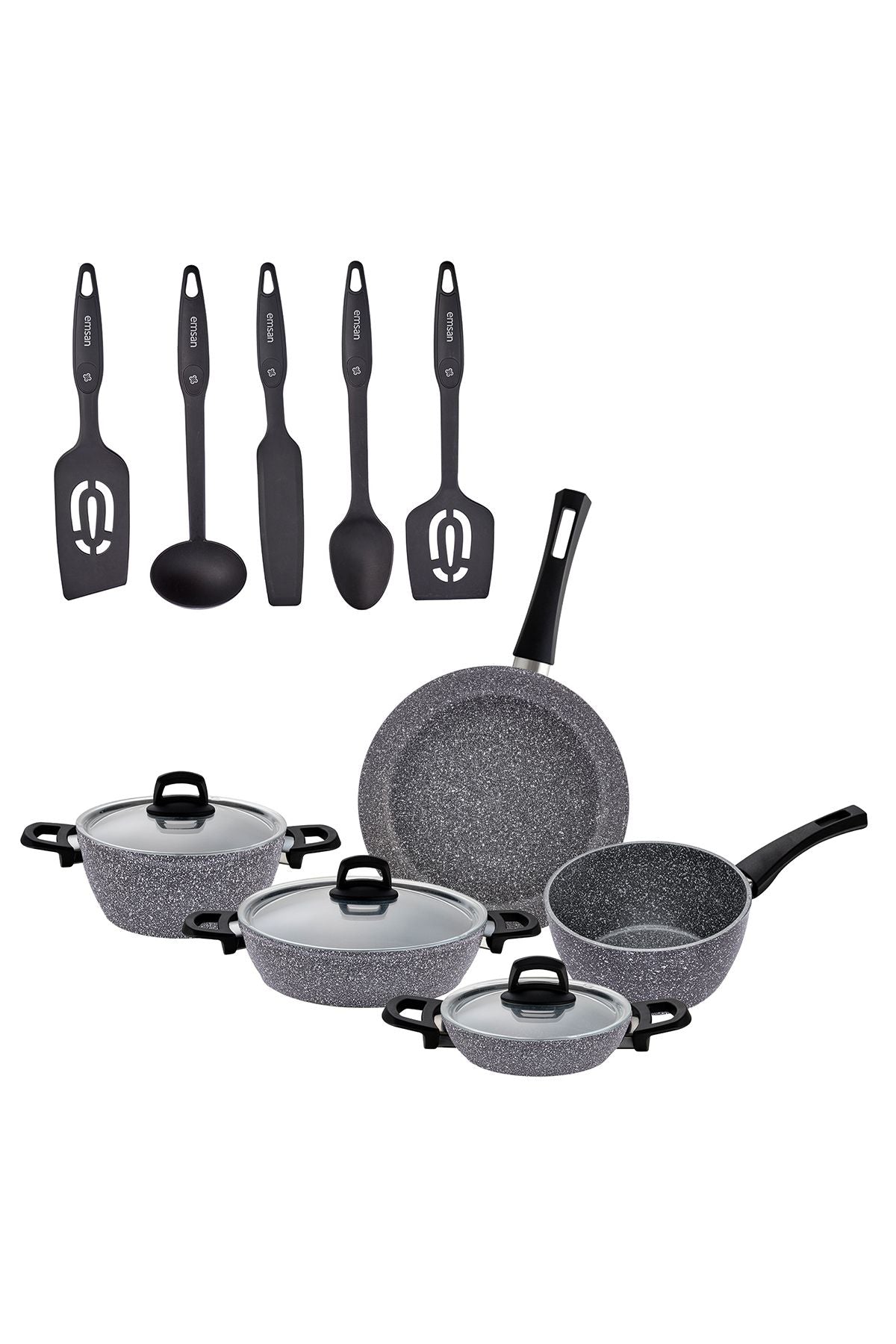 New Harmony 13 Piece Cookware Set Gray