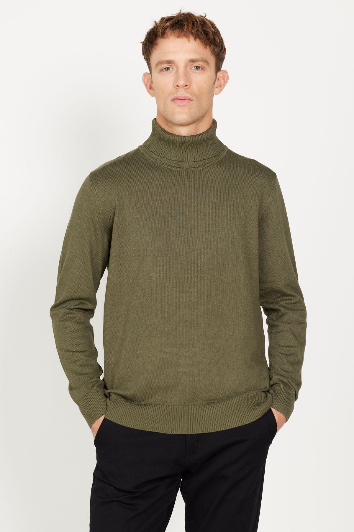 Male Khaki Standard Fit Normal Class