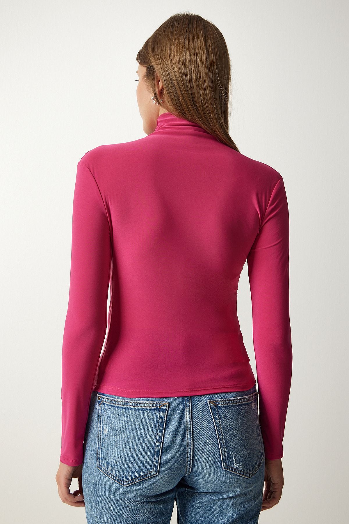 Female Pink Shirness Detailed Sandy Blouse FF00135