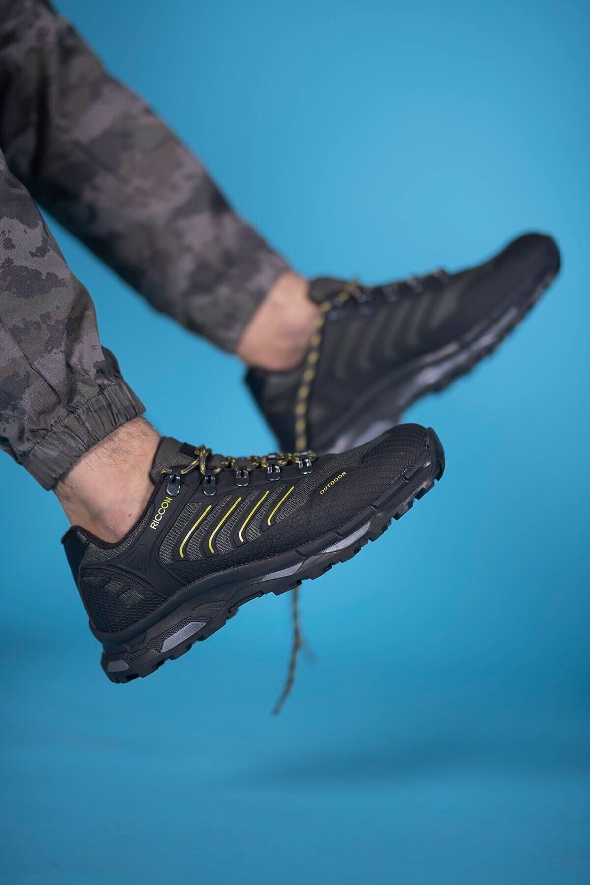 Khaki Unisex 3d Rubber Trekking Shoes 00128060