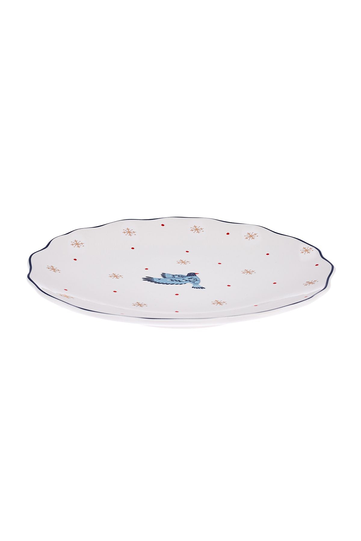 Infiancy Bird New Year New Year's New Year's New Bone 2 Piece Plate 20.5 cm