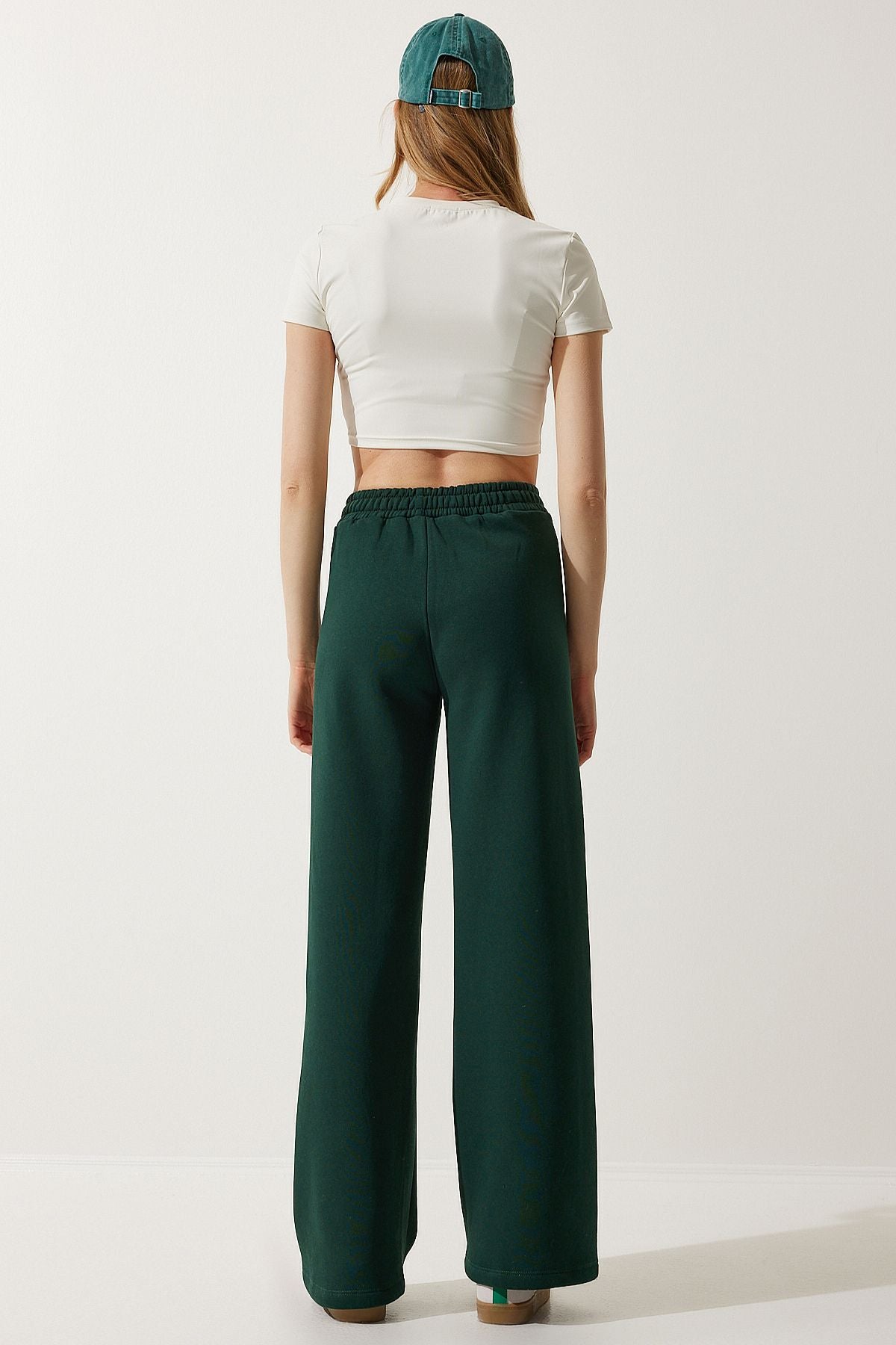 Female Emerald Green Straight Paça Thick Tracksuit Six HF00445