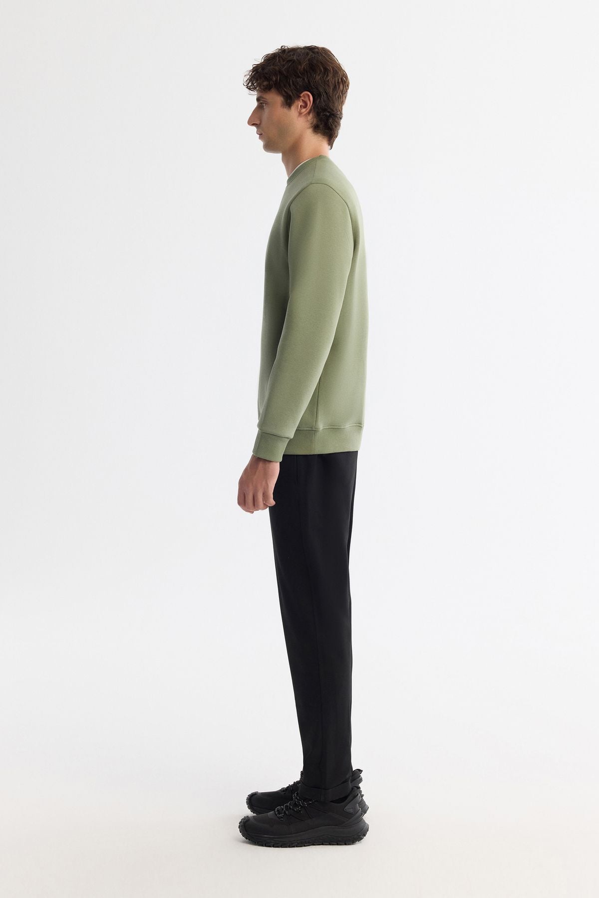 Men's Green Bicycle Collar Sweatshirt B001033